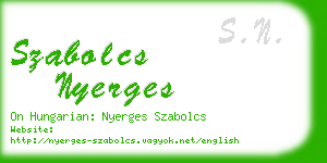 szabolcs nyerges business card